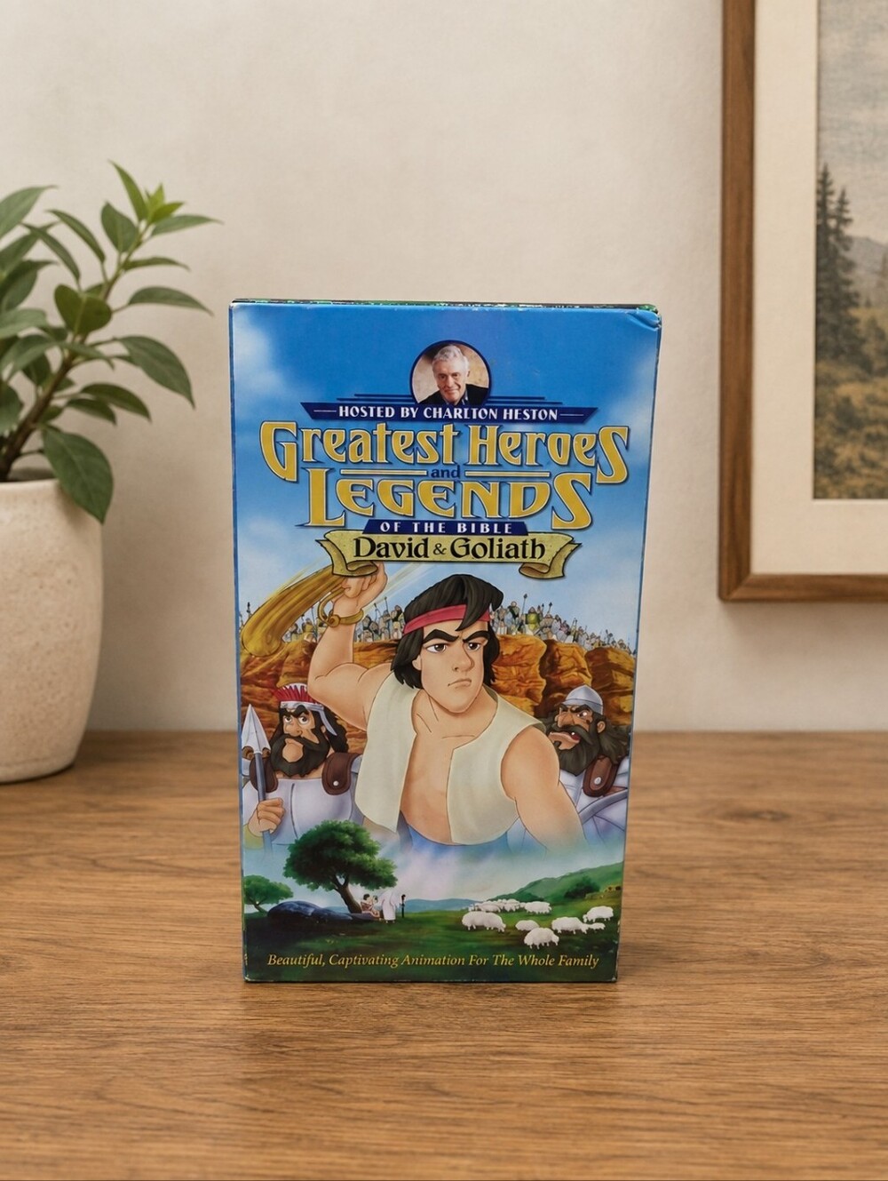 📼 Greatest Heroes & Legends of the Bible: David & Goliath (VHS Tape) – 1998